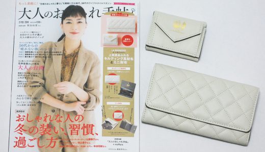 【購入レビュー】大人のおしゃれ手帖 2019年2月号《特別付録》 ラ バガジェリー 幸運をつかむキルティング長財布&ミニ財布