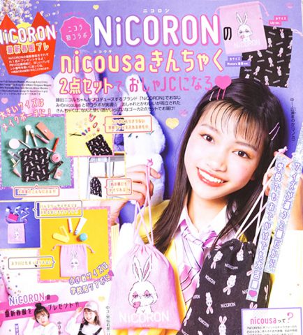 購入レビュー Nicola ニコラ 19年3月号 付録 Nicoron ニコロン 巾着 2点セット ワイモバスマホ部 Honeyworks ハニーワークス コラボ下じき 付録ライフ
