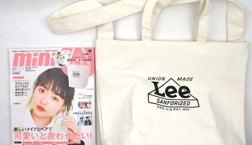 mini (ミニ)2019年4月号<付録>Lee® 特製 超特大♡ショルダーストラップ付きトート【購入開封レビュー】