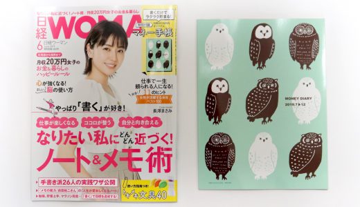 日経WOMAN(ウーマン)2019年6月号《特別付録》日経WOMAN(ウーマン)オリジナルマネー手帳 2019年後半【購入開封レビュー】