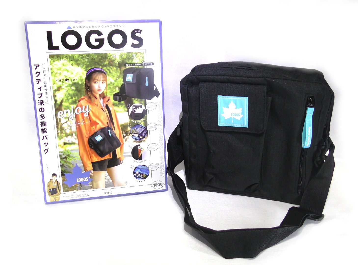 logos shoulder bag book 雑誌 付録 スクエア型 ショルダーバッグ ストア