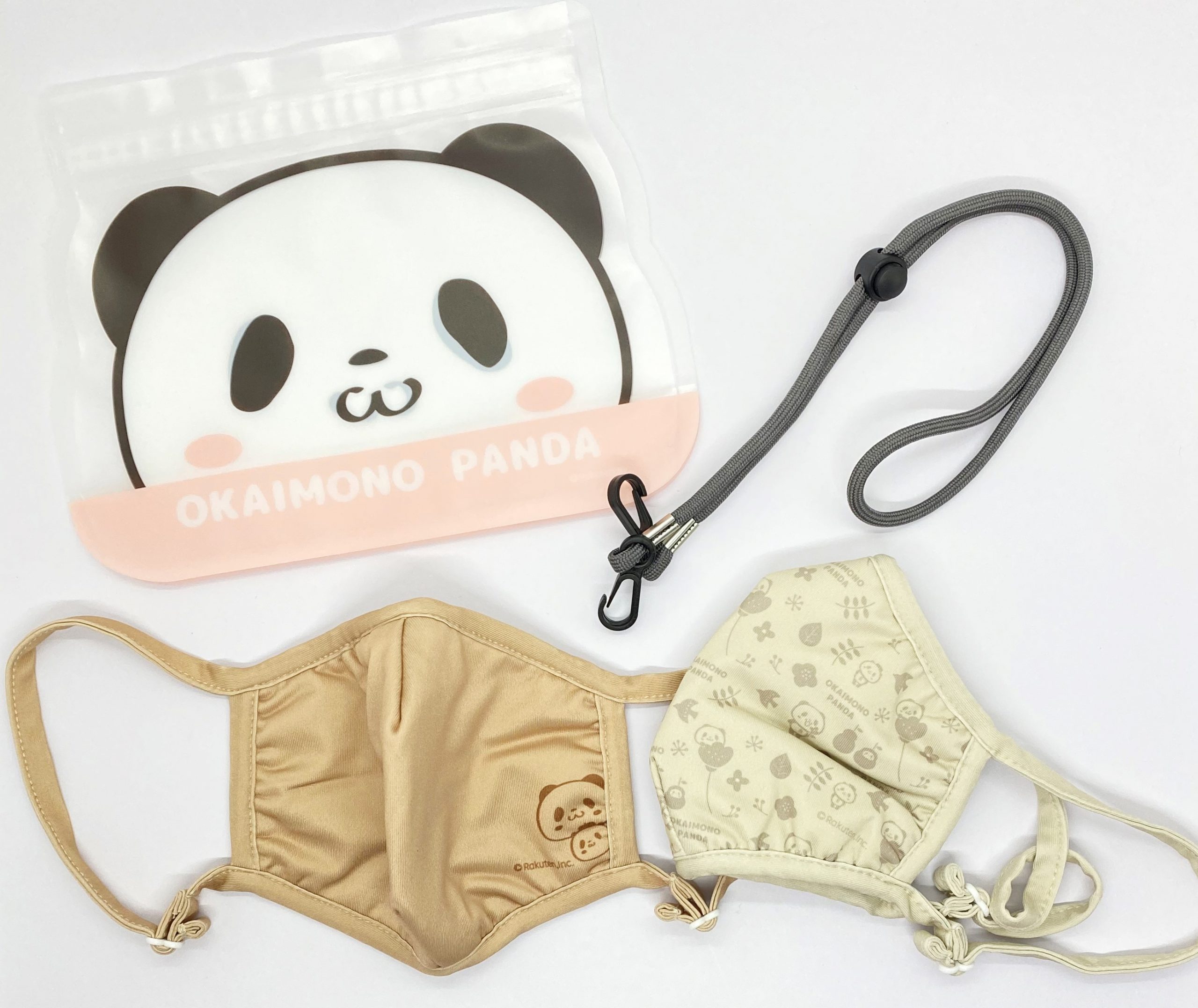 フラゲレビュー Spring スプリング 21年4月号 特別付録 Okaimono Panda お買いものパンダ 洗えるマスク2枚 マスク生活完璧セット 付録ライフ