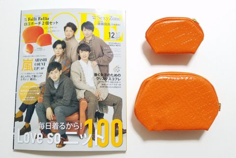MORE（モア）2019年12月号《特別付録》フォリフォリ ロゴポーチ2個セット【購入開封レビュー】